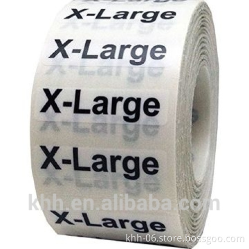 CMYK Printed custom sticker garment labels